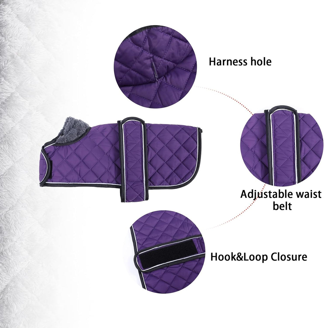 Geyecete - Warmer wintermantel für dackel Hunde,Hunde Winterjacken mit plüschfutter,Outdoor jacken m