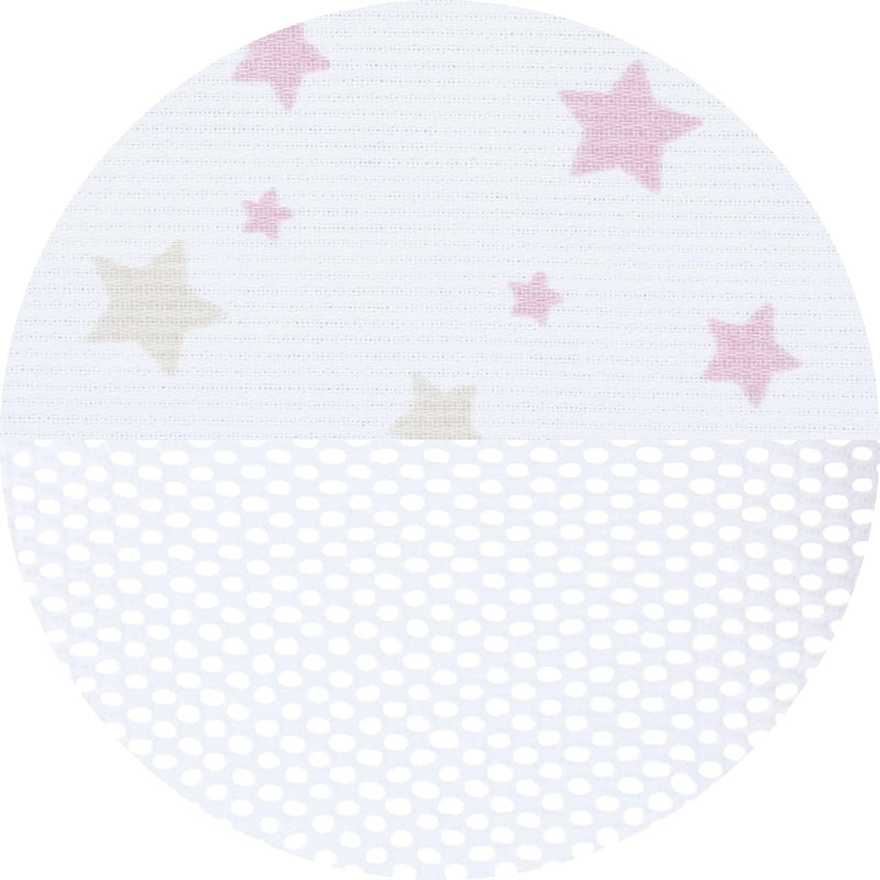 babybay Nestchen Mesh-Piqué passend für Modell Maxi, Boxspring und Comfort, weiss Sternemix sand/bee