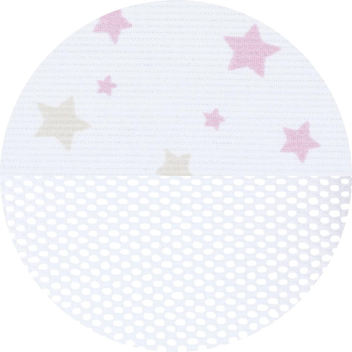 babybay Nestchen Mesh-Piqué passend für Modell Original, weiss Sternemix sand/beere