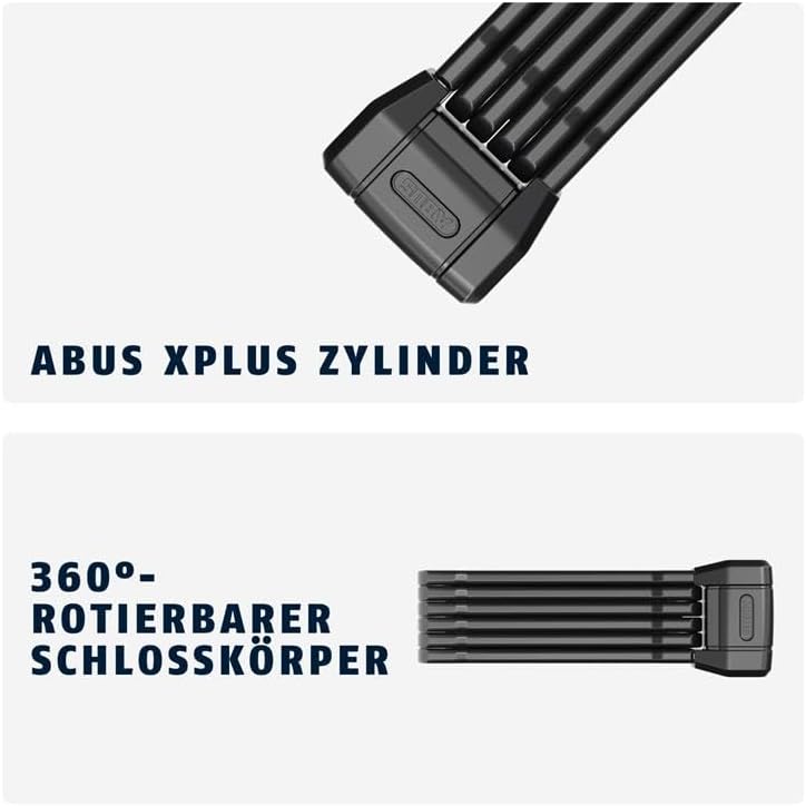 ABUS Faltschloss Bordo 6200K 90 SH - Flexibles Fahrradschloss mit Halterung - Schlosskörper lässt Si