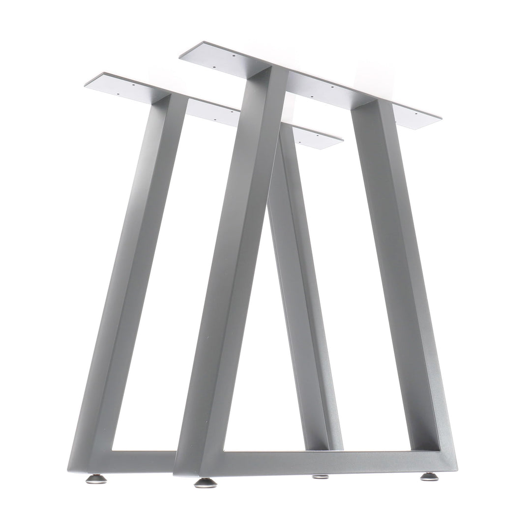 Tischkufen Tischgestell Industrial Trapezoid 2er Set aus Stahl 60x72cm Grau Tischbeine Trapez-Form 7