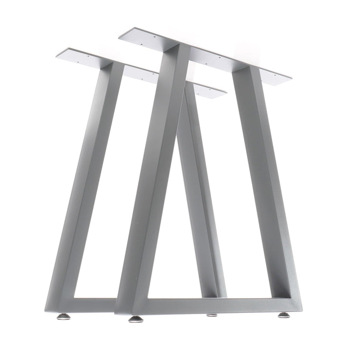 Tischkufen Tischgestell Industrial Trapezoid 2er Set aus Stahl 60x72cm Grau Tischbeine Trapez-Form 7