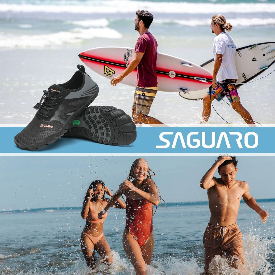 SAGUARO Badeschuhe Damen Aquaschuhe Herren Slip On Atmungsaktiv Schnelltrocknend Wasserschuhe Outdoo