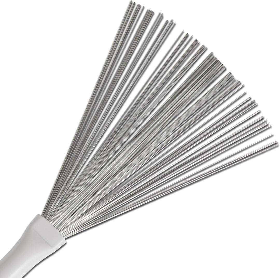 Vic Firth Retractable Wire Jazz Brushes - White Split Single, Split Single