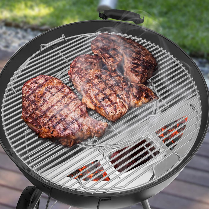 onlyfire Kugelsmoker für Weber 57cm Kugelgrills, Räucherbox,Räuchern Edelstahl mit Wasserschale, Smo