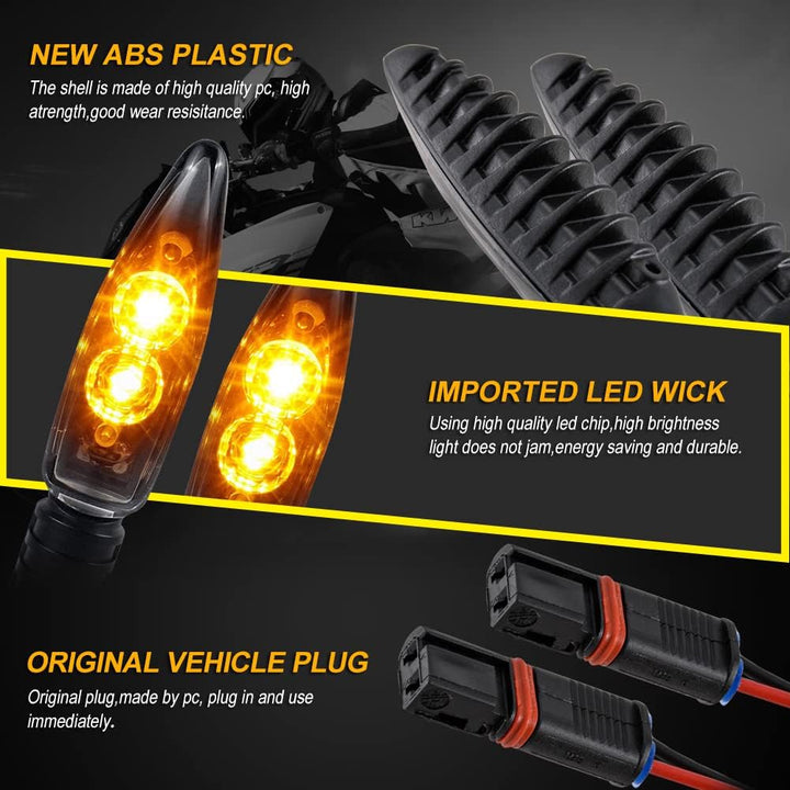 KATUR Motorrad Led Blinker Vorne Und Hinten Blinker Kompatibel Mit Bmw F650gs F700gs F800g F800r F80