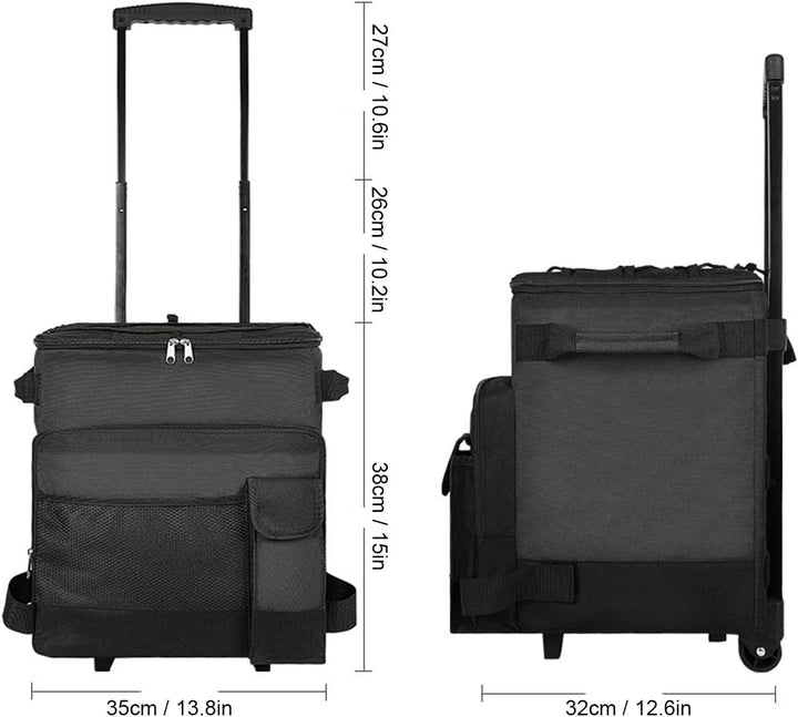 Rollender Kühlerer, 43L Isoliertasche Picknicktaschen, Wasserdichte Isolierte Kühltasche mit Griff u