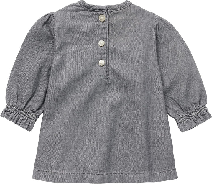 Noppies Baby Baby-Mädchen Girls Dress Loa Kinderkleid, Grey Denim-P328, 74