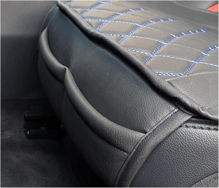 BREMER SITZBEZÜGE 1 Sitzauflage für Smart fortwo 451 in Schwarz/Blaue Naht (OT406), Schwarz/Blaue Na