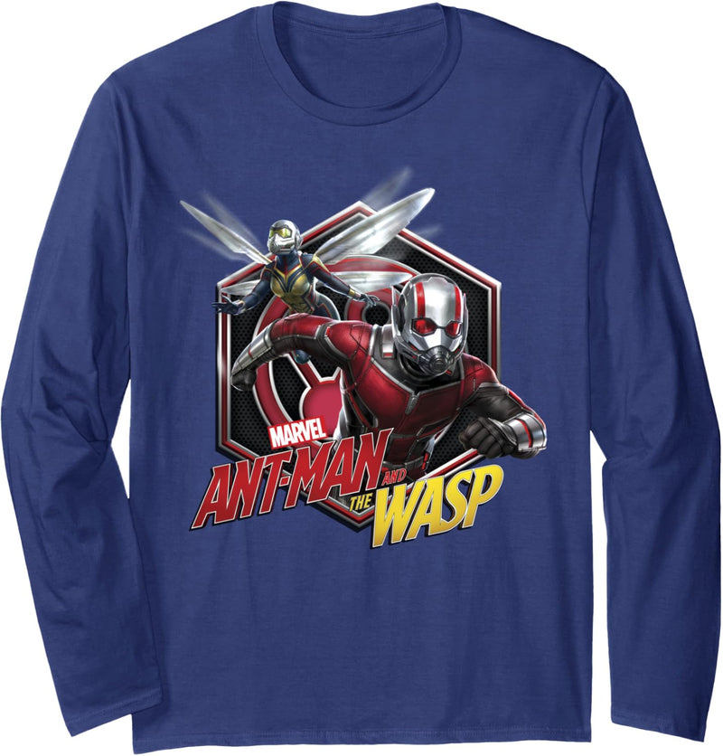 Marvel Ant-Man & The Wasp Hexagon Badge Langarmshirt