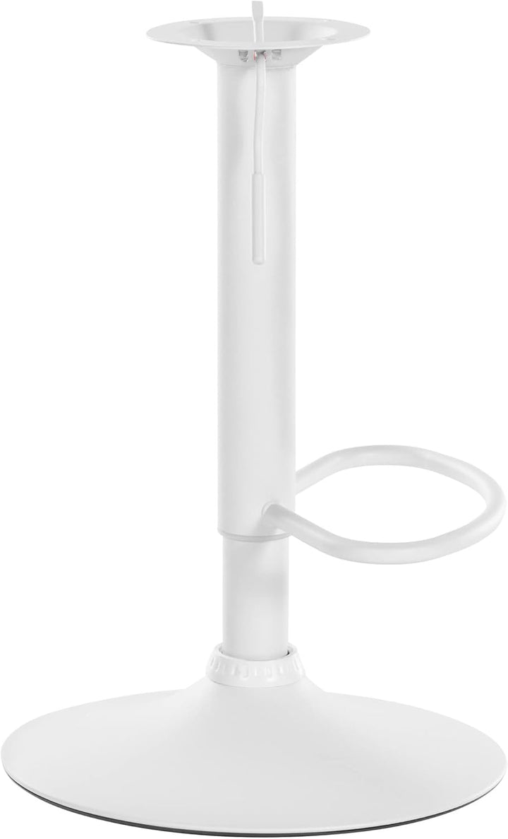 CLP Barhocker-Gestell I Höhenverstellbare Barstuhl-Säule I 8 X 8 cm Lochabstand, Farbe:weiss, Weiss