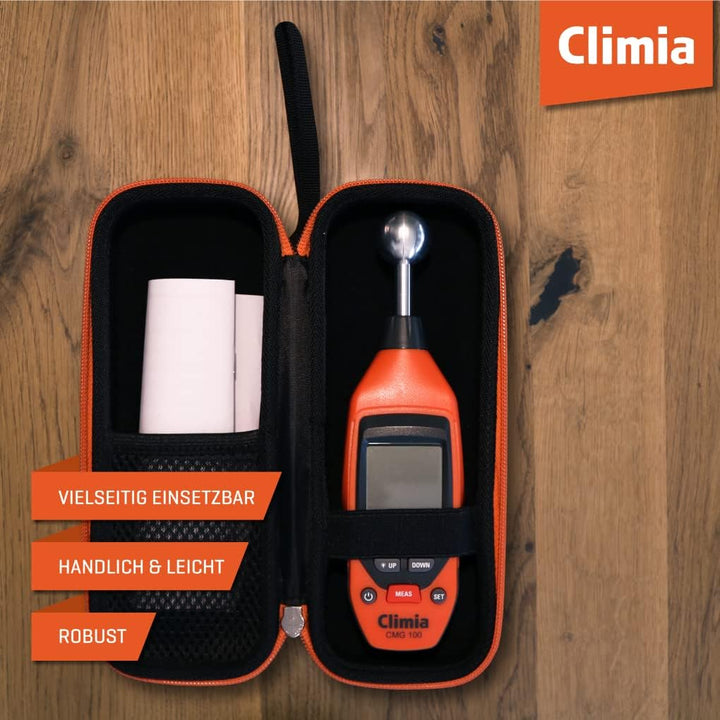 Climia CMG100 Feuchtemessgerät mit erweiterten Funktionen + Schutzhülle Bundle für optimalen Schutz