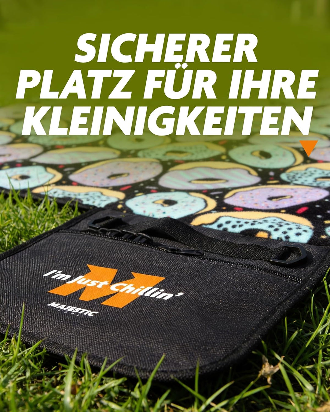 Picknickdecke 200x200 cm Wasserdicht & Sandfrei — Isolierte XXL Stranddecke für 4-6 Personen mit Tra
