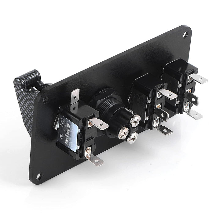 Jtron Autoschalterfeld 12v20a Kippschalter 4 in 1 Zündschalter 12v50A START-Taste für Autoboot (ON-O