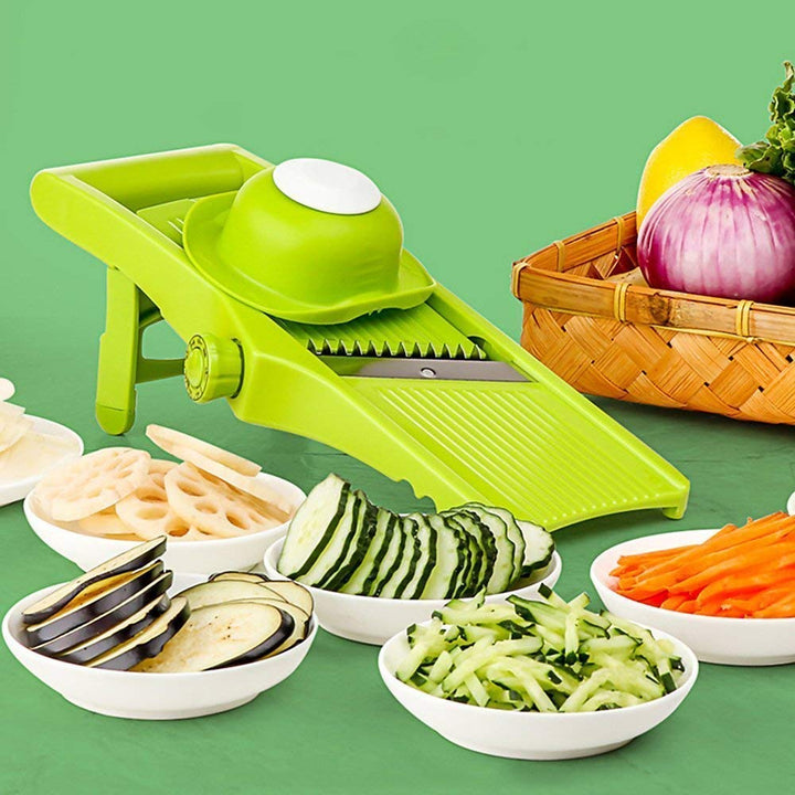Manuelle Essen Slicer, Gemüsehobel 3 in 1 Gemüseschneider Profi Gemüsereibe Kartoffelschneider, just