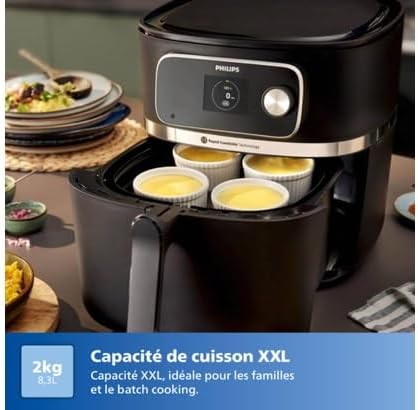 Friteuse Philips Séries Airfryer Combi XXL HD9880/90 Noir