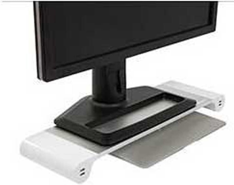 TERRATEC Spacebar, Monitor-Ständer für den Schreibtisch mit 4 USB Ports Ladeports, Ergonomischer Bil