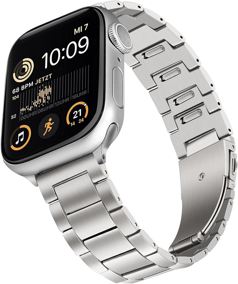 TRUMiRR Ersatz für Apple Watch 9 8 Armband 41mm/Watch 7 41mm/Apple Watch SE(2.Generation) 40mm Titan