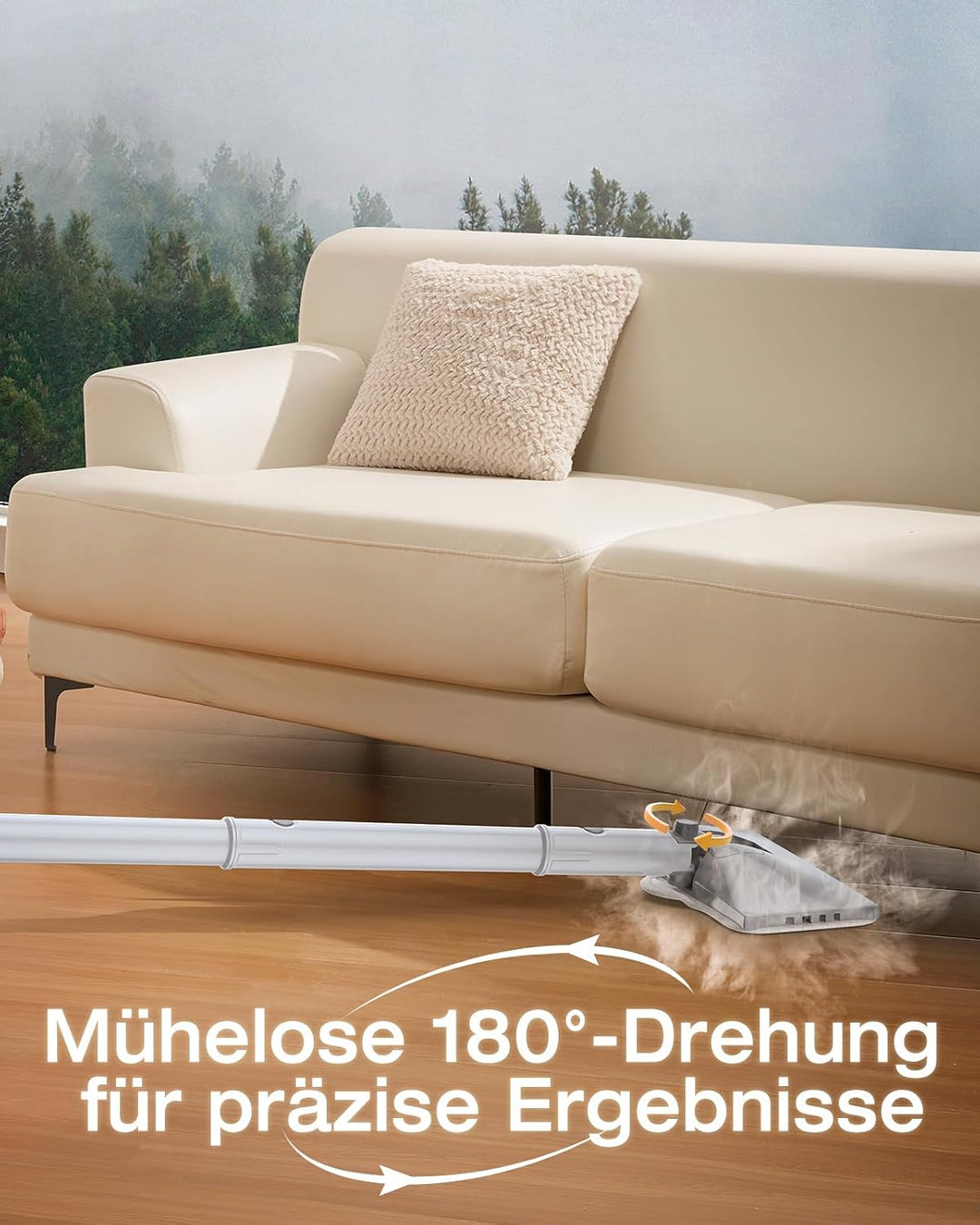 10-in-1 Dampfreiniger mit abnehmbarem Handgerät,Handdampfreiniger Zubehör | 350-ml-Tank,10 Sekunden