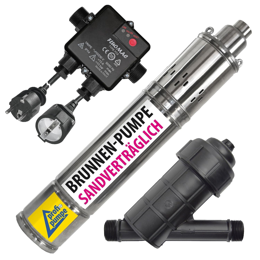 BRUNNENPUMPE - HAUSWASSERWERK - SANDVERTRÄGLICHE TIEFBRUNNENPUMPE 4" 750Watt TAUCHPUMPE SCREW-Star 7