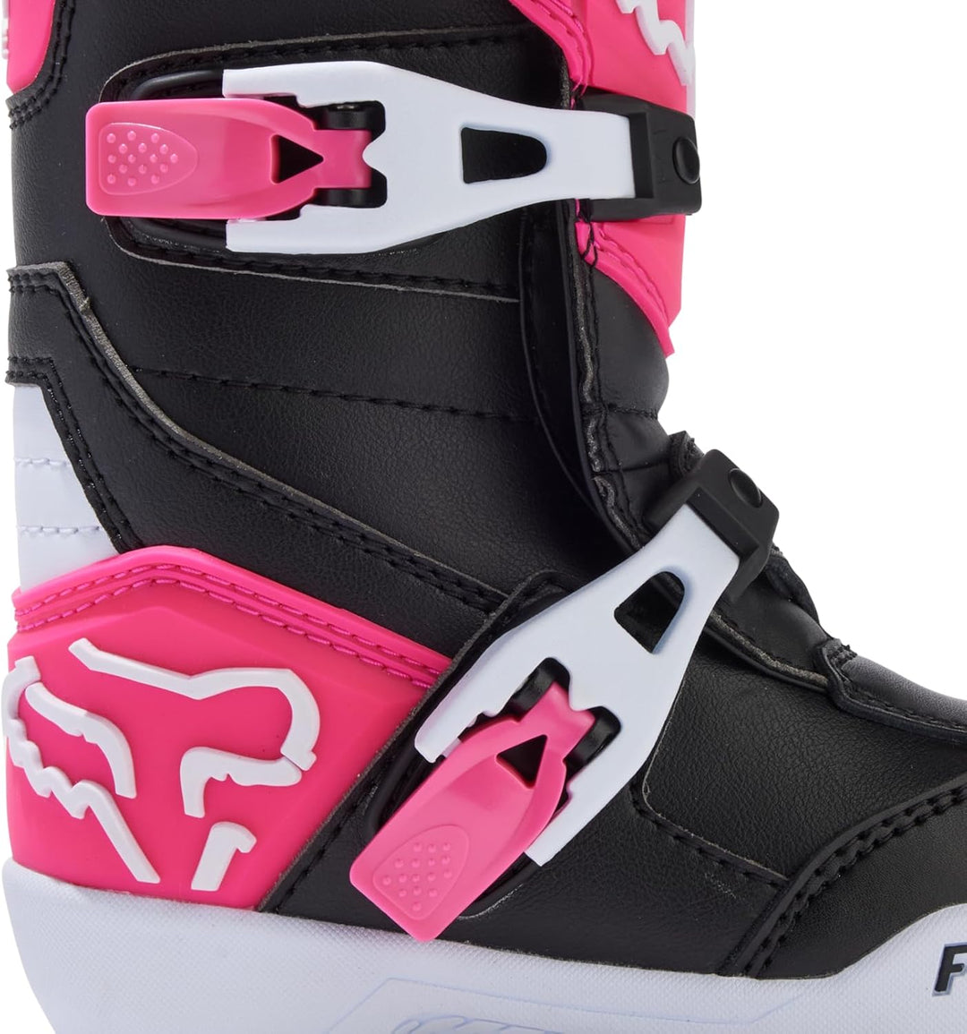 Fox Racing Unisex Kinder Comp Motocross-Stiefel 12 US Little Kid Schwarz Rosa, 12 US Little Kid Schw