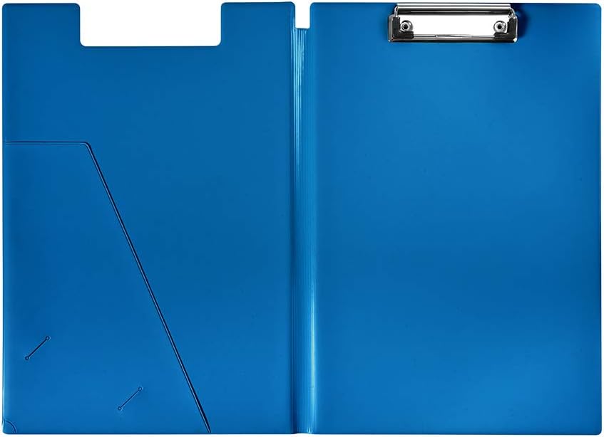 Heidemann Aufklappbare Klemmbrettmappe DIN A4 Plus Photodruck, 11100000 (Mittelblau 3er), Mittelblau