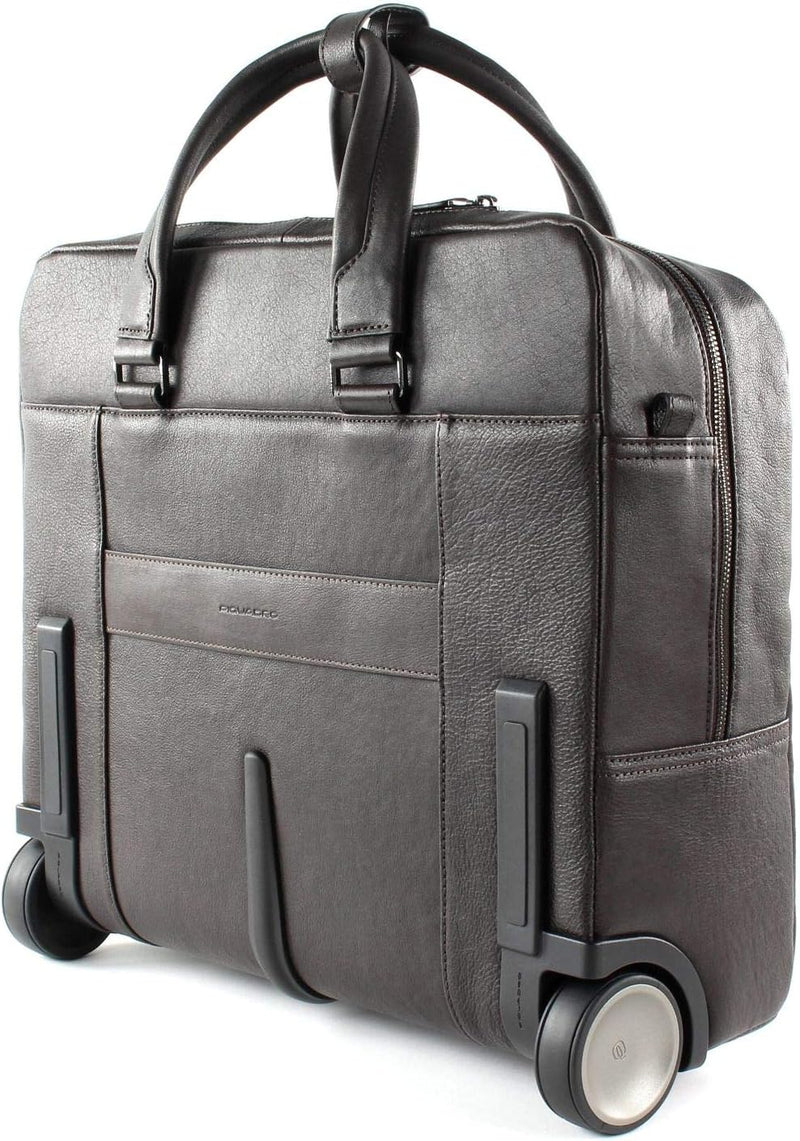 Piquadro Black Square 2-Rollen Businesstrolley 36 cm Laptopfach