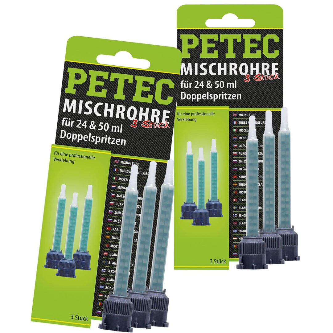 BandelOne enthält 2x3er Pack PETEC Mischrohr Statikmischrohr Fuer 24 & 50 ML Spritze Doppelspritze