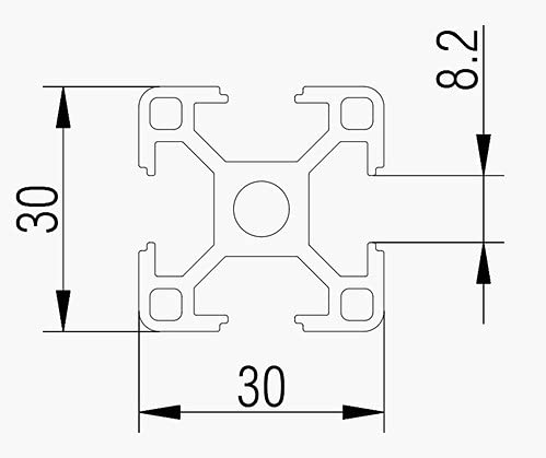 6 StückStrebenprofil Alu-Profil Nut 8 30x30 Zuschnitt 1300 mm 1300 mm 6 Stück, 1300 mm 6 Stück