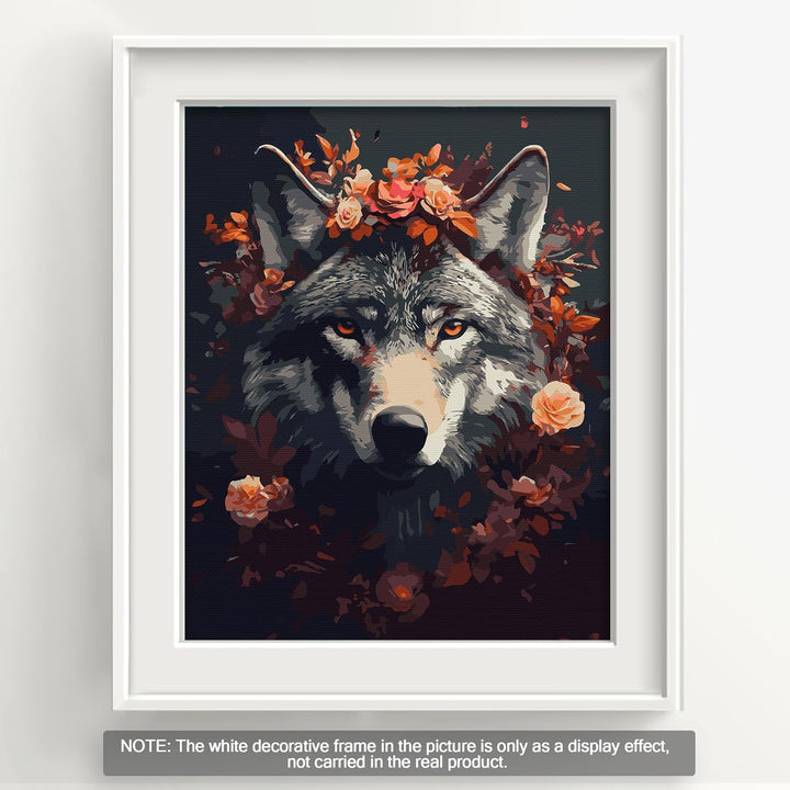Bougimal Malen Nach Zahlen Erwachsene Tiere Mit Rahmen inklusive Pinsel und Acrylfarben - 40 x 50 cm