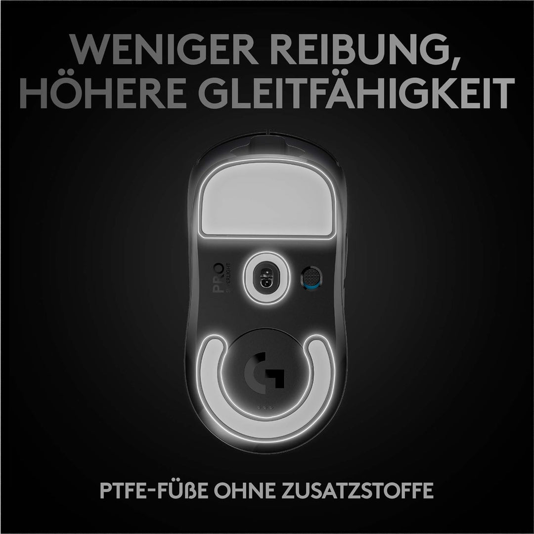 Logitech G PRO X SUPERLIGHT kabellose Gaming-Maus mit HERO 25K Sensor, Ultra-leicht mit 63g, 5 progr