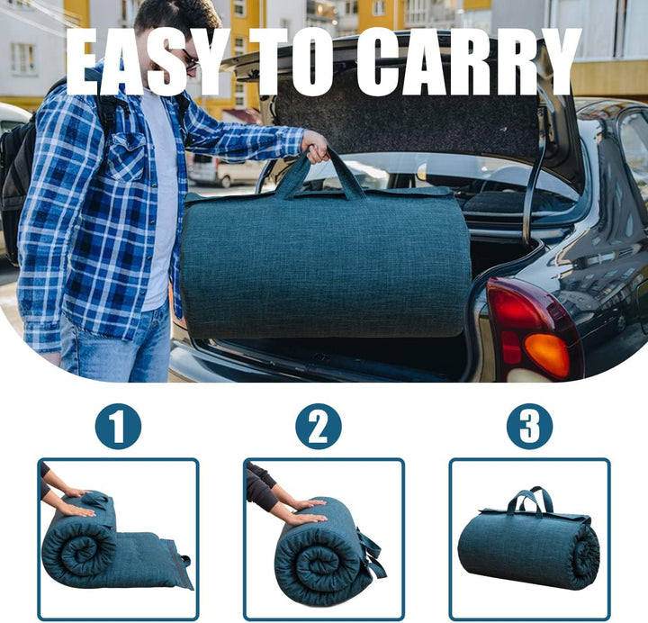 MAXYOYO Tragbare Faltbare Futon -Matratze, Hypoallergene Stoff- Und Speicherschaummatratzenpads Mit