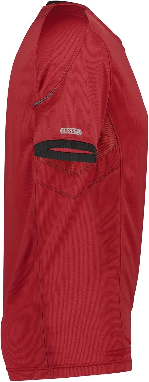 DASSY® Nexus T-shirt DASSY D-FLEX PES 04 ROT/SCHWARZ 2XL