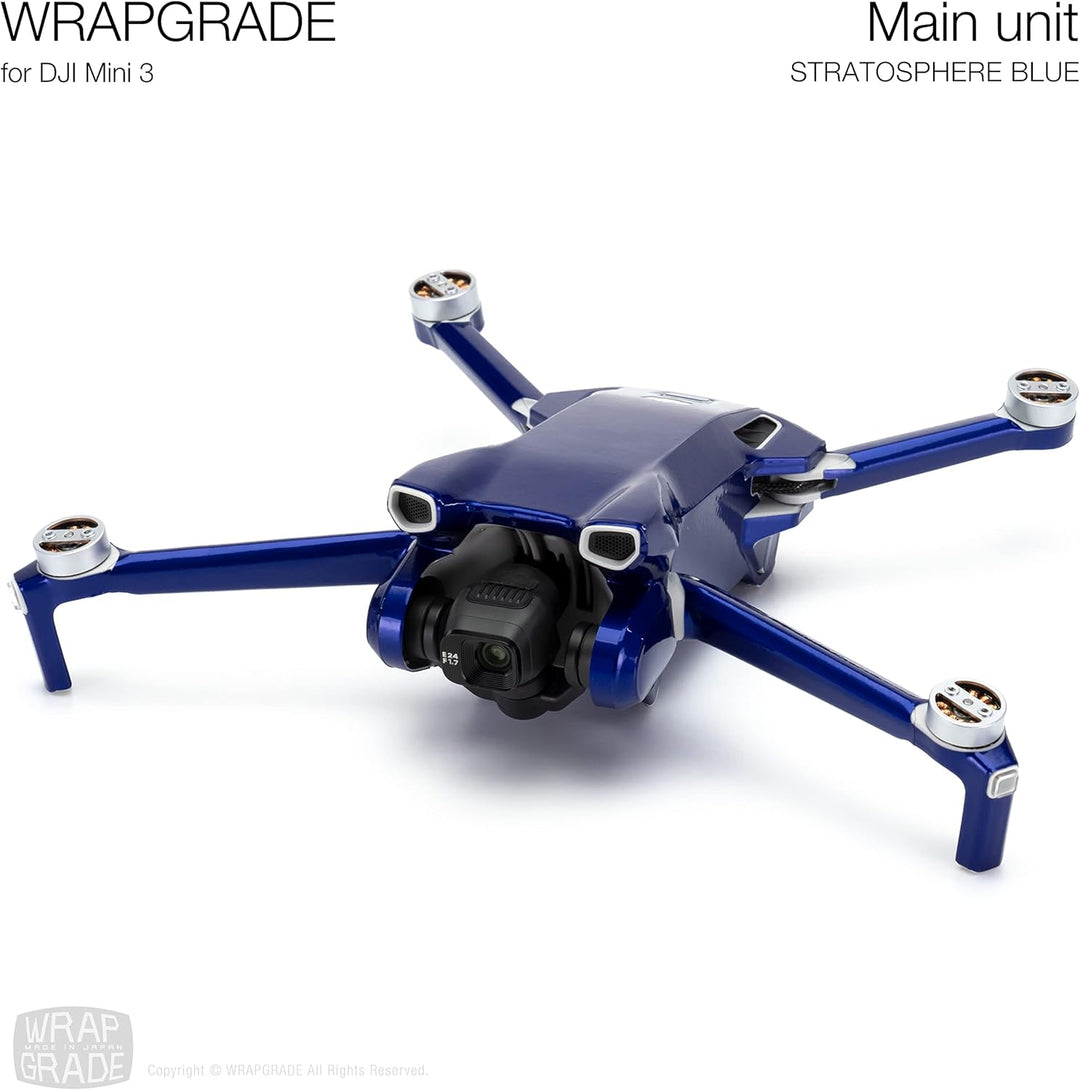 WRAPGRADE Skin Kompatibel mit DJI Mini 3 (Stratosphere Blue)