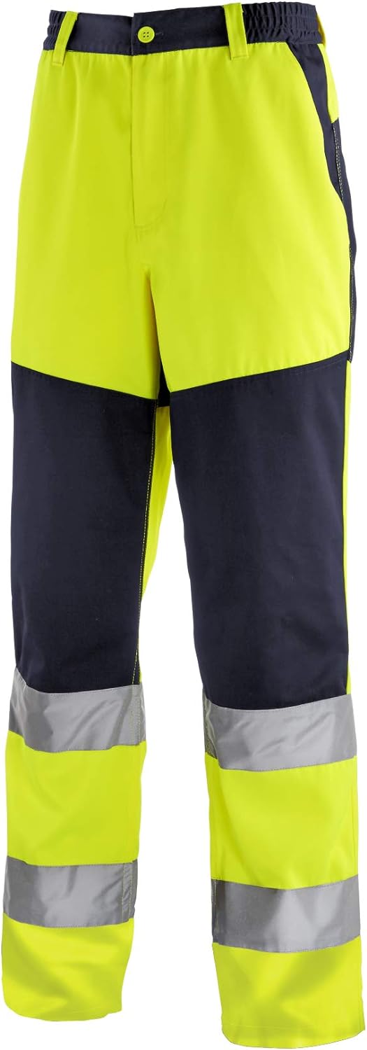 teXXor 4356-58 Warnschutz-Bundhose "Rochester", Grösse 58, Warngelb/Marineblau Grösse 58 Warngelb/Ma