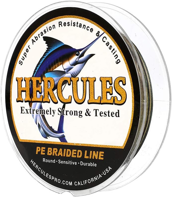 HERCULES Super Cast 100m - 2000m Yards Geflochtene Angelschnur 10lb - 300lb Test für Salzwasser Süss