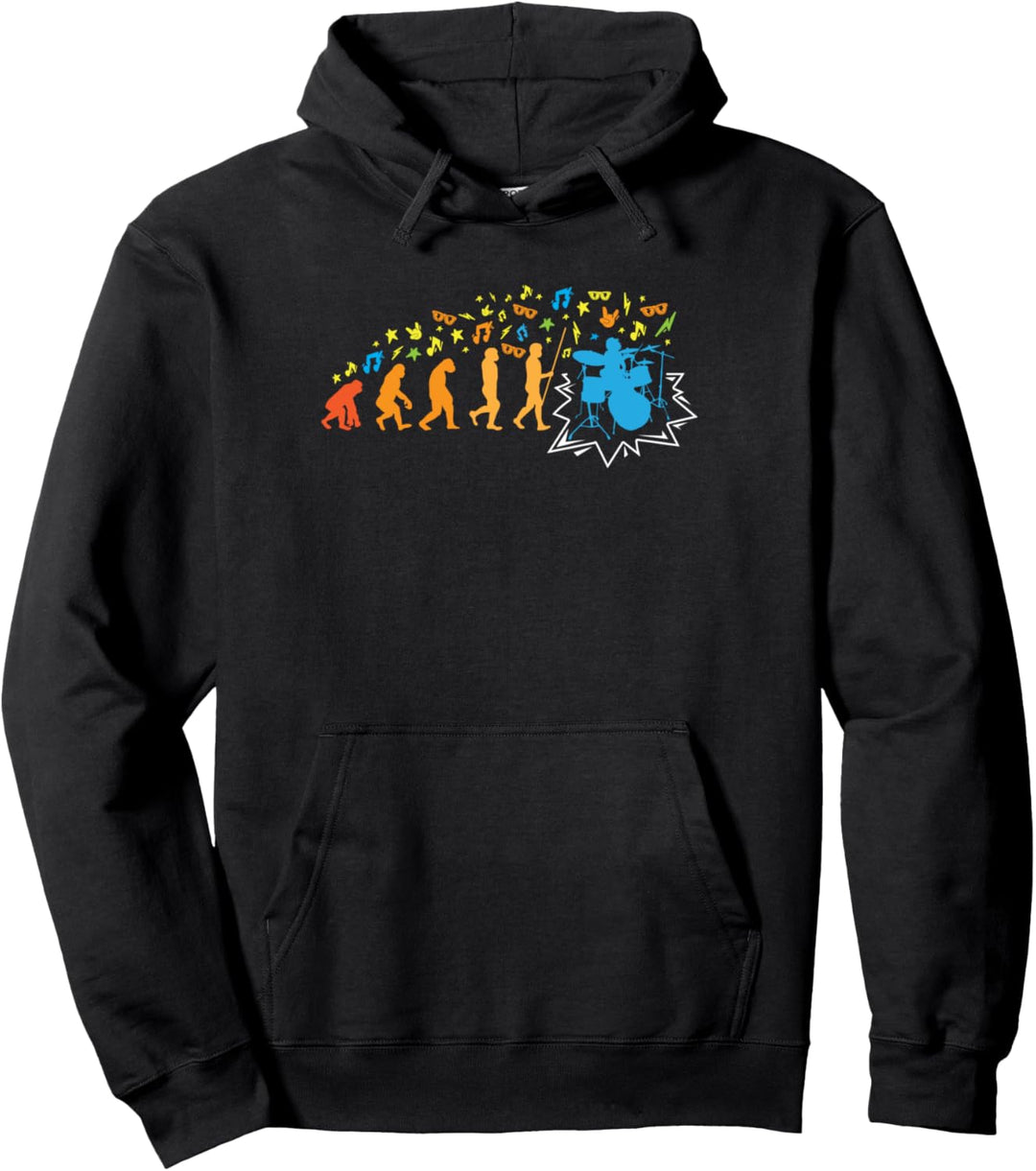 Evolution Schlagzeuger Drummer | Schlagzeug Geschenke Pullover Hoodie