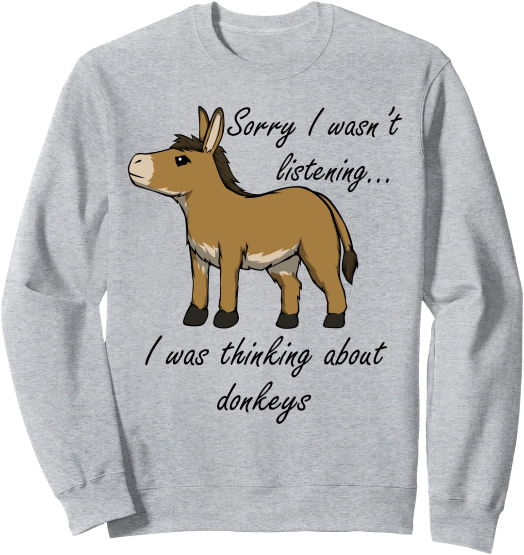 Nachdenken über Baby Esel Maultier Sweatshirt