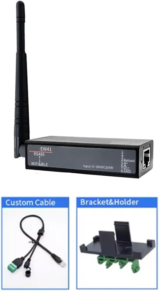 Jevina RS485 to WiFi Converter -EW11A-0 Modbus Protocol Data Transfer via WiFi, Supports 802.11bgn