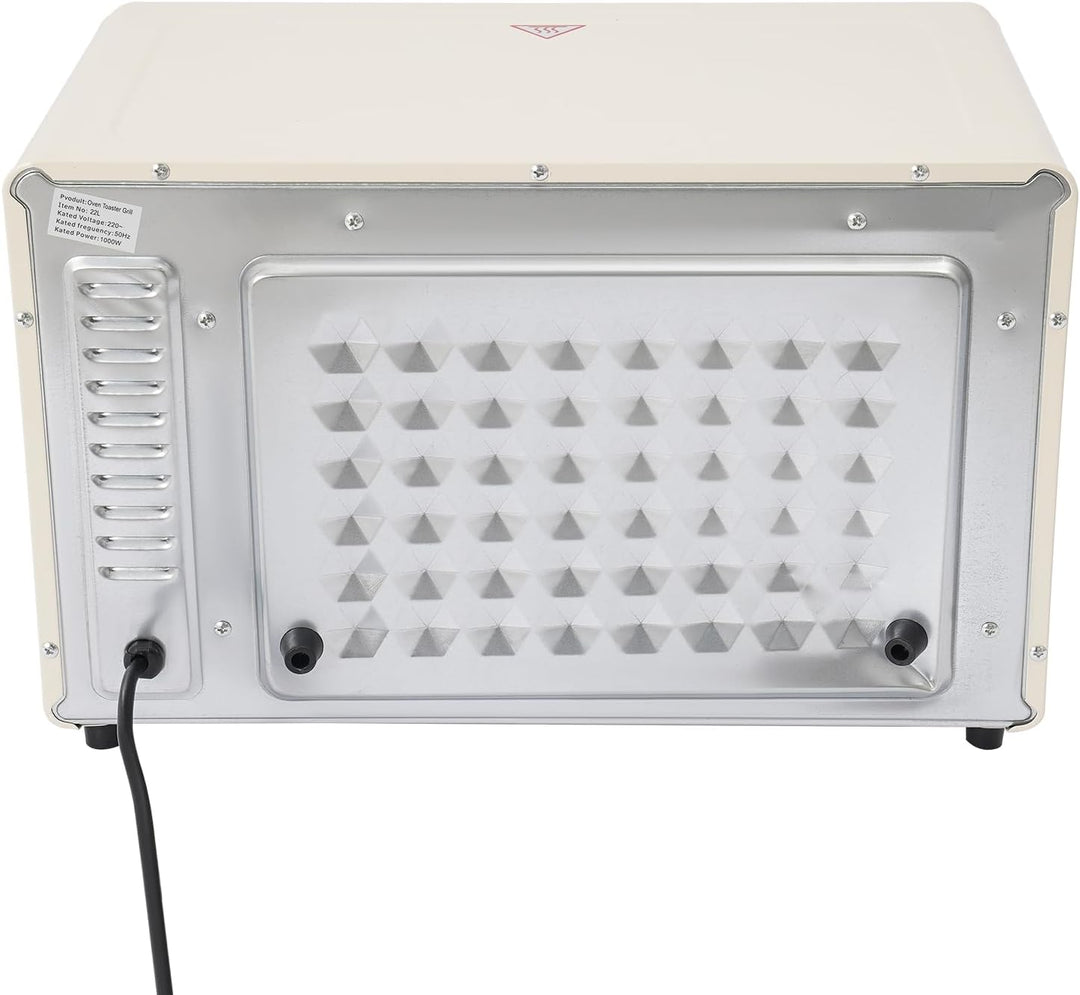 Backofen 22L, Pizzaofen 1000W, 120 °C-250 °C, Timer 0-60 Min, Miniofen mit Backblech Grillrost für F