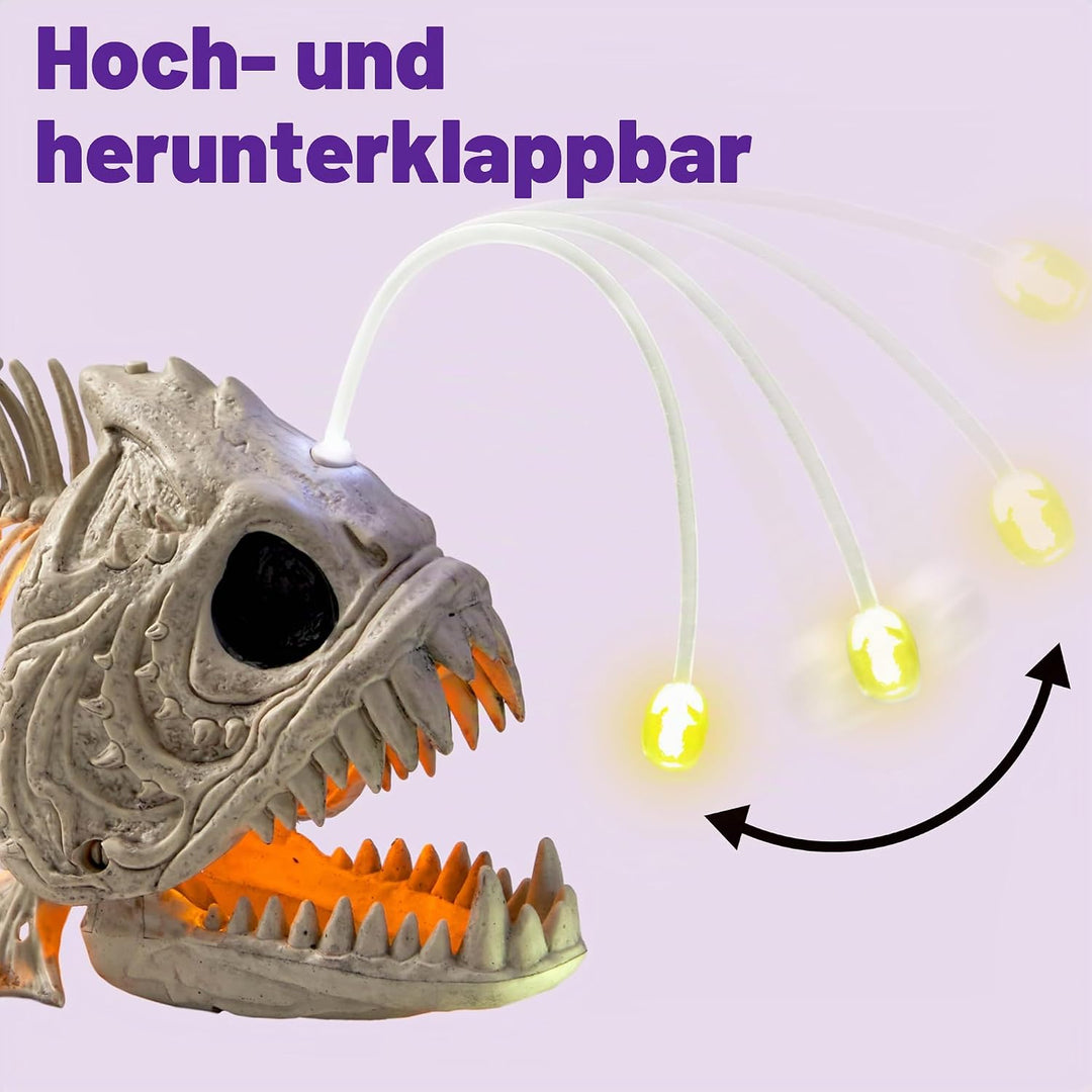 JOYIN 25,9 cm Skelettfisch Mit LED-Auge für Halloween-Dekoration, Friedhofsdekorationen, Gruselszene