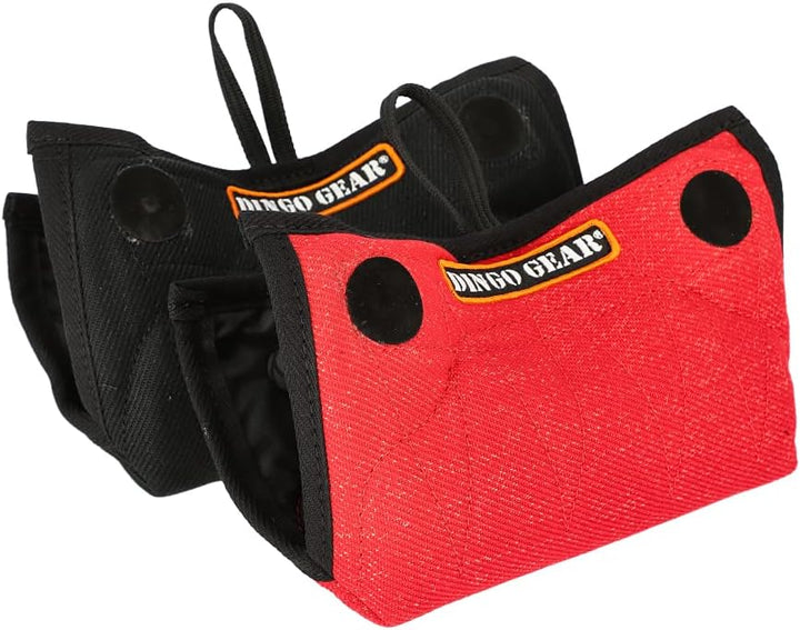 Dingo Gear Beisskissen,Beisswurst für Welpen aus Nylcot mit 2 Griffe Rot Hard Hundetraining S00708 R