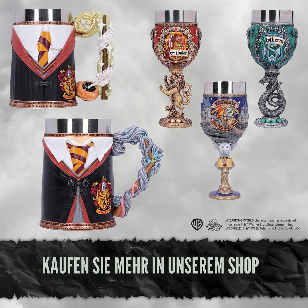 Nemesis Now Harry Potter Slytherin Hogwarts House Collectable Goblet, Harz, Grün Silber, 1.25 picome
