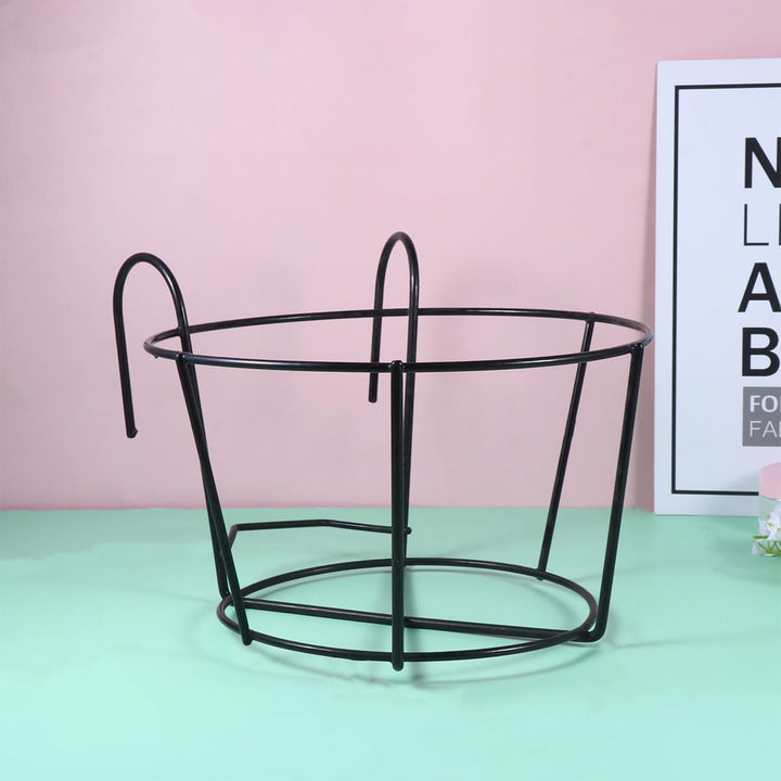 GANAZONO Balkon Halterung Blumentopf 28 cm 2 Grosse Metall-Hängegeländer Pflanzgefässe Blumentopfhal