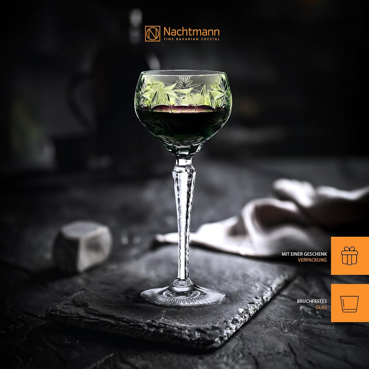 Spiegelau & Nachtmann, Weinglas mit Schliffdekoration, Kristallglas, 230 ml, Traube, 35953, Reseda,