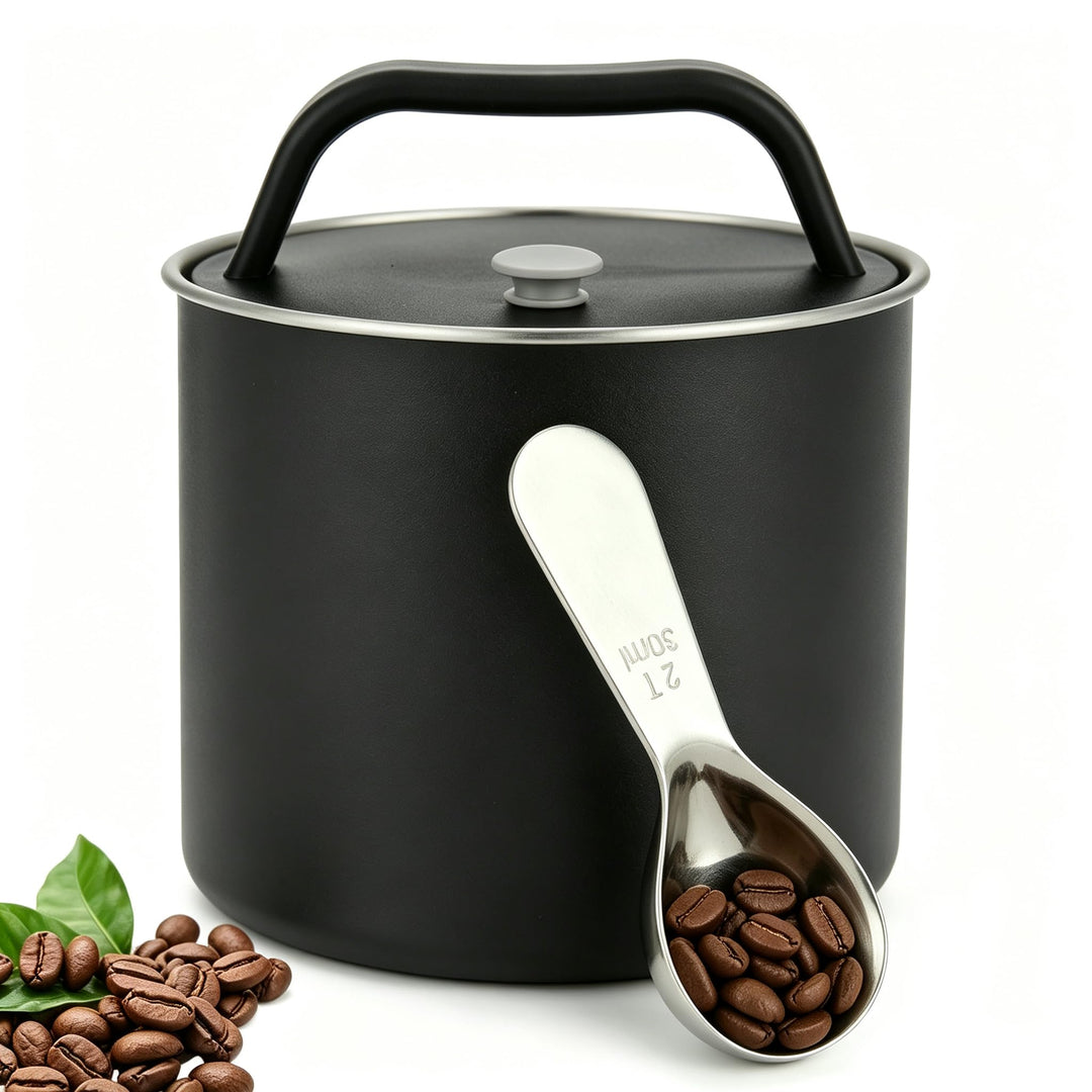 HAUSPROFI Kaffeedose Luftdicht für 500g Kaffeebohnen, Kaffeebohnen Behälter mit Kaffeeportionierlöff