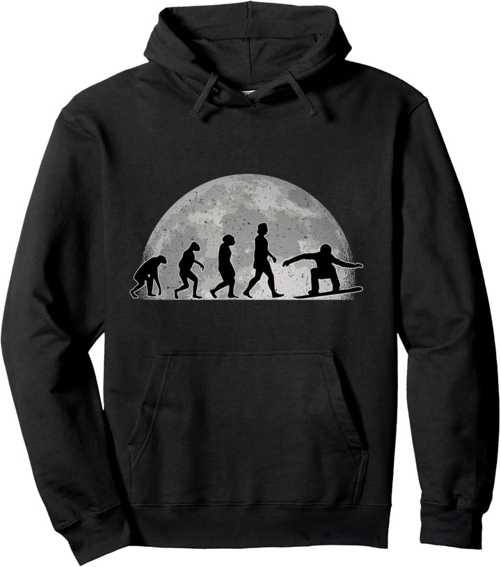 Snowboard Evolution Mond Wintersport Snowboarder Pullover Hoodie