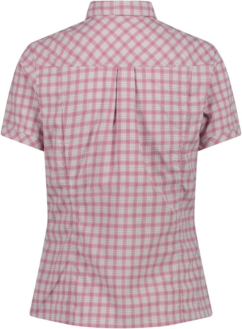 CMP Damen Damen-Stretch-Kurzarmshirt Shirt S Weiss-blush-anthrazit, S Weiß-blush-anthrazit