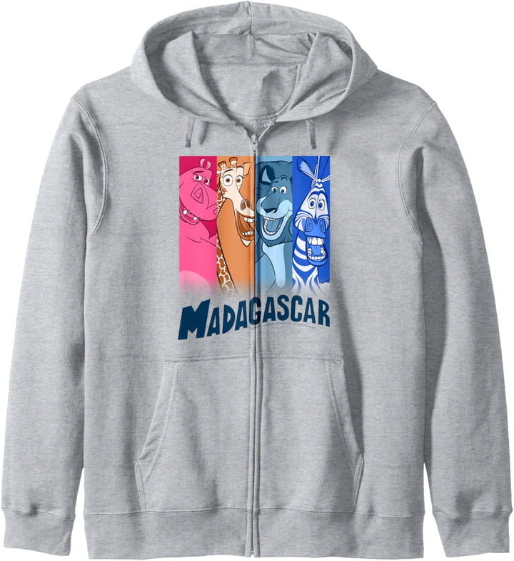 Madagascar Group Shot Bar Panels Poster Kapuzenjacke