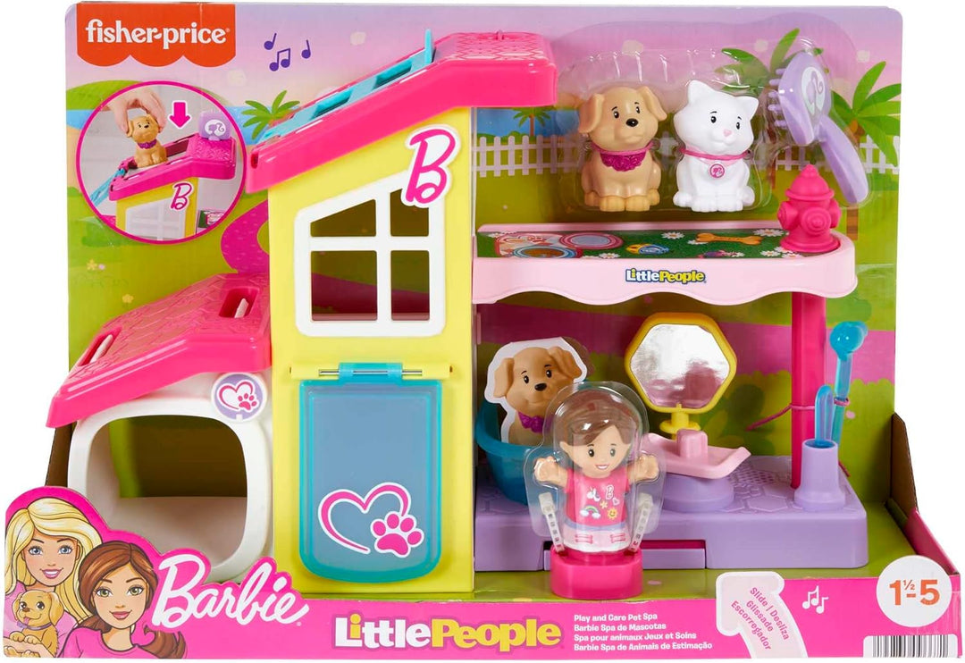 Little People Barbie-Spielset für Kleinkinder mit Musik und Geräuschen, 2 Ebenen und 4 Teilen, Tiers